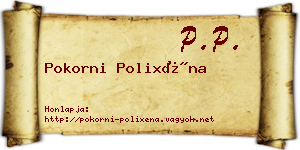 Pokorni Polixéna névjegykártya